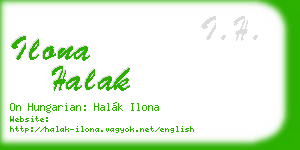 ilona halak business card